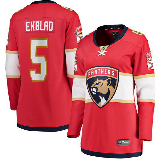 Aaron Ekblad Florida Panthers Fanatics Branded Women's Home Team Breakaway Player Jersey - Red